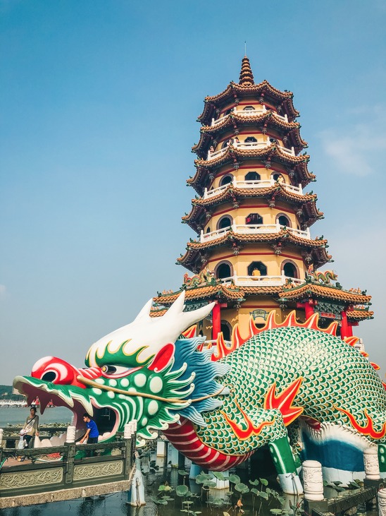 Aneka Tempat Wisata Indah, dan Terkenal di Taiwan - Pagoda Naga dan Harimau