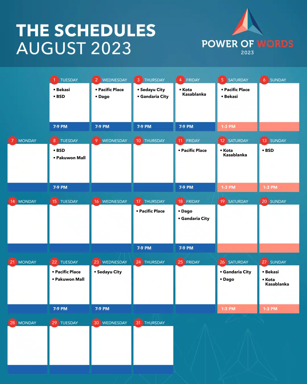 WSE185 POW 2023 - SCHEDULE POST (Monthly)_all schedule 2